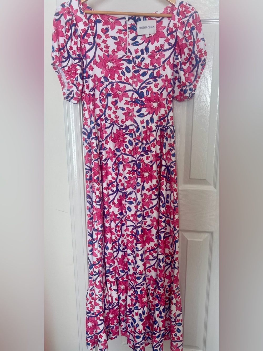Smith & Quinn Floral Puff Sleeve Dress - Size L - Like New